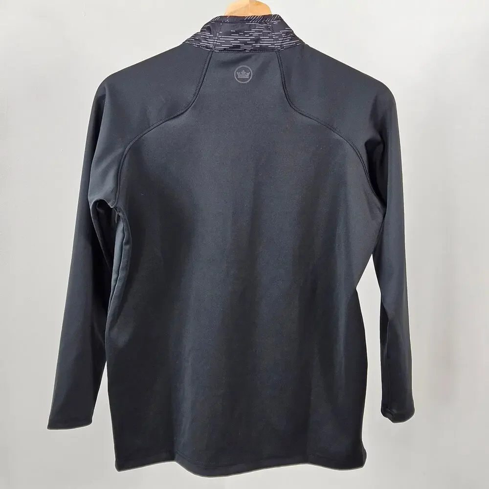 Peter Millar Youth Performance Golf Merge Elite Black Zip-Up‎ Jacket | Large